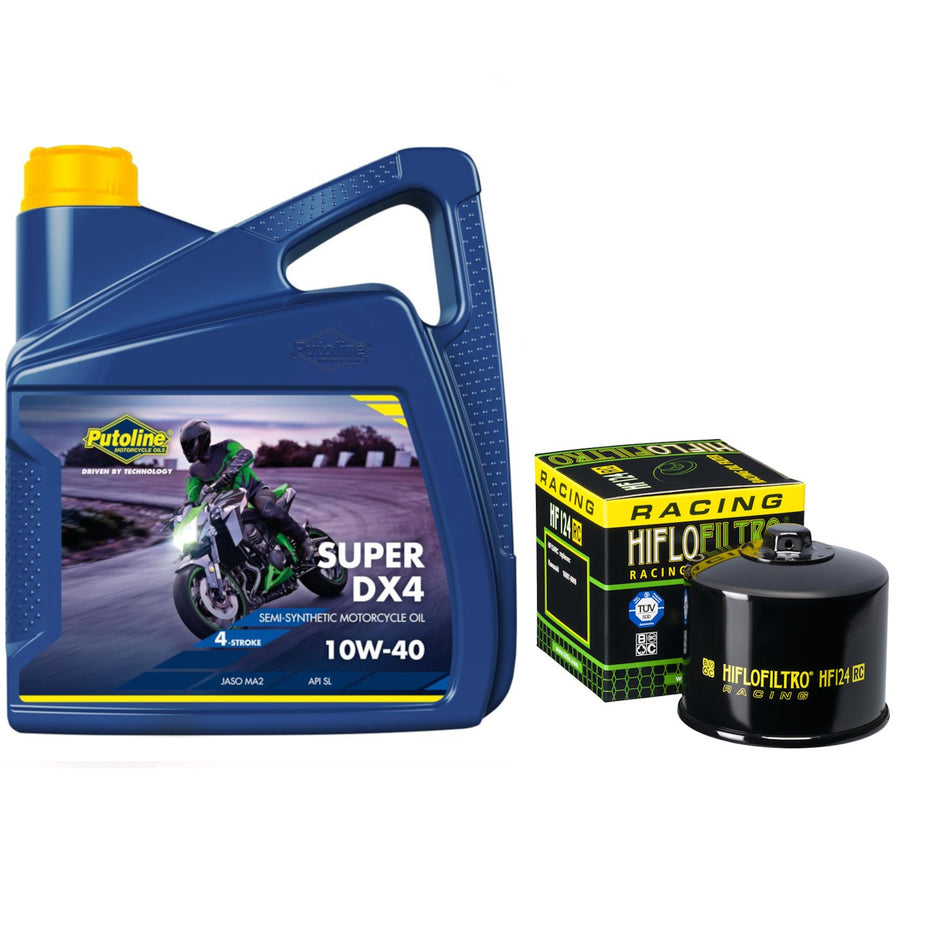 Putoline DX4 10w40 4L Oil & HF124RC Oil Filter Kit