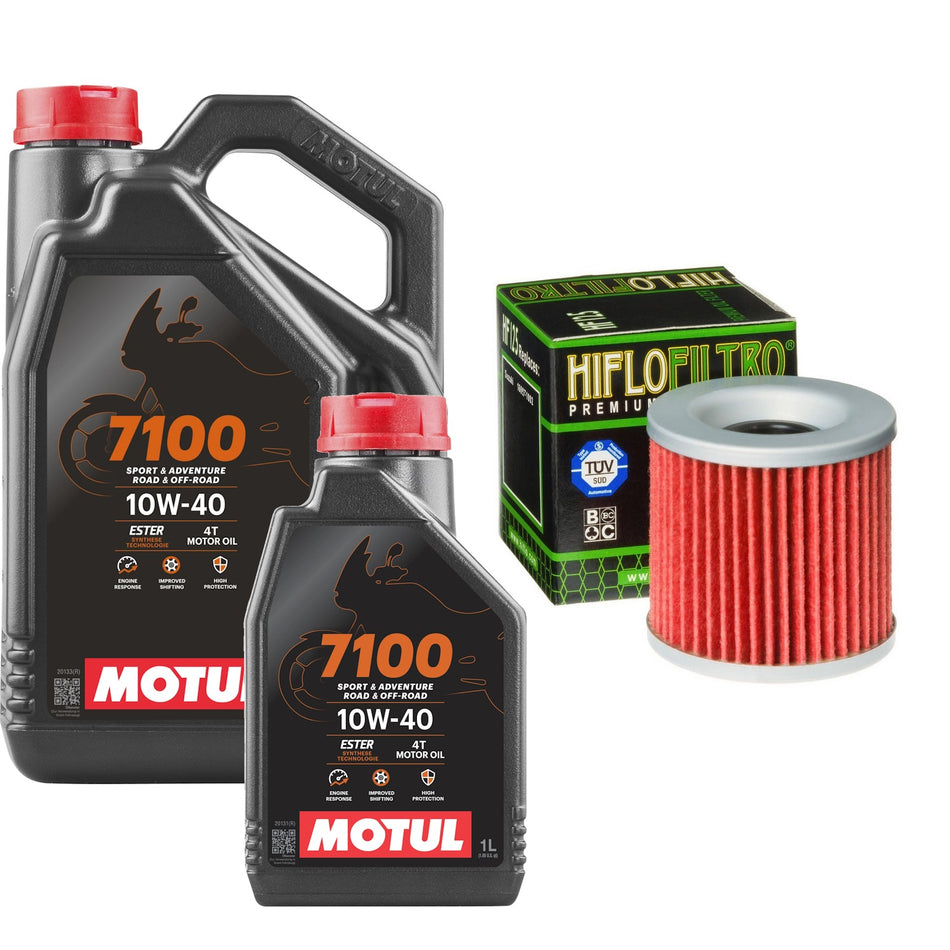 Motul 7100 10w40 5L Oil & HF125 Oil Filter Kit