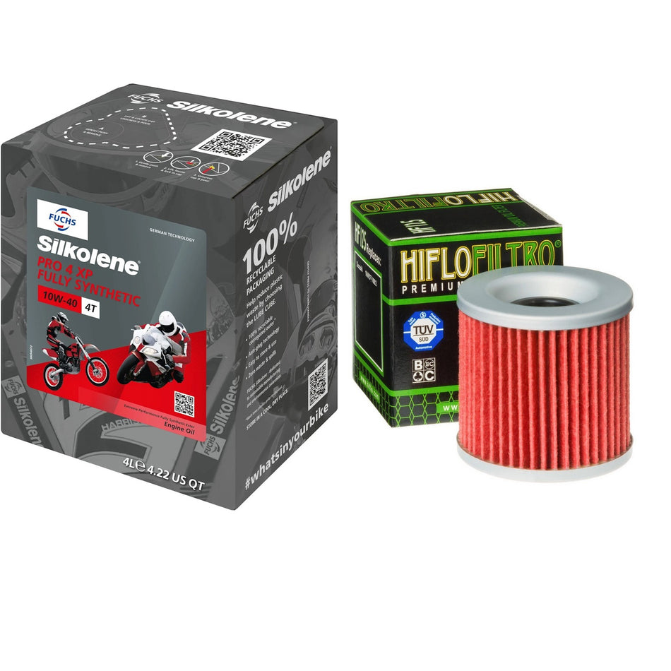 Silkolene Pro 4 10w40 4L Oil & HF125 Oil Filter Kit