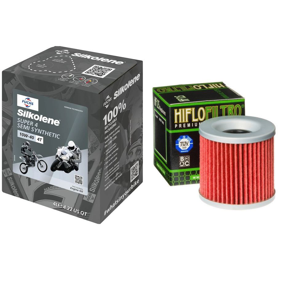 Silkolene Super4 10w40 4L Oil & HF125 Oil Filter Kit