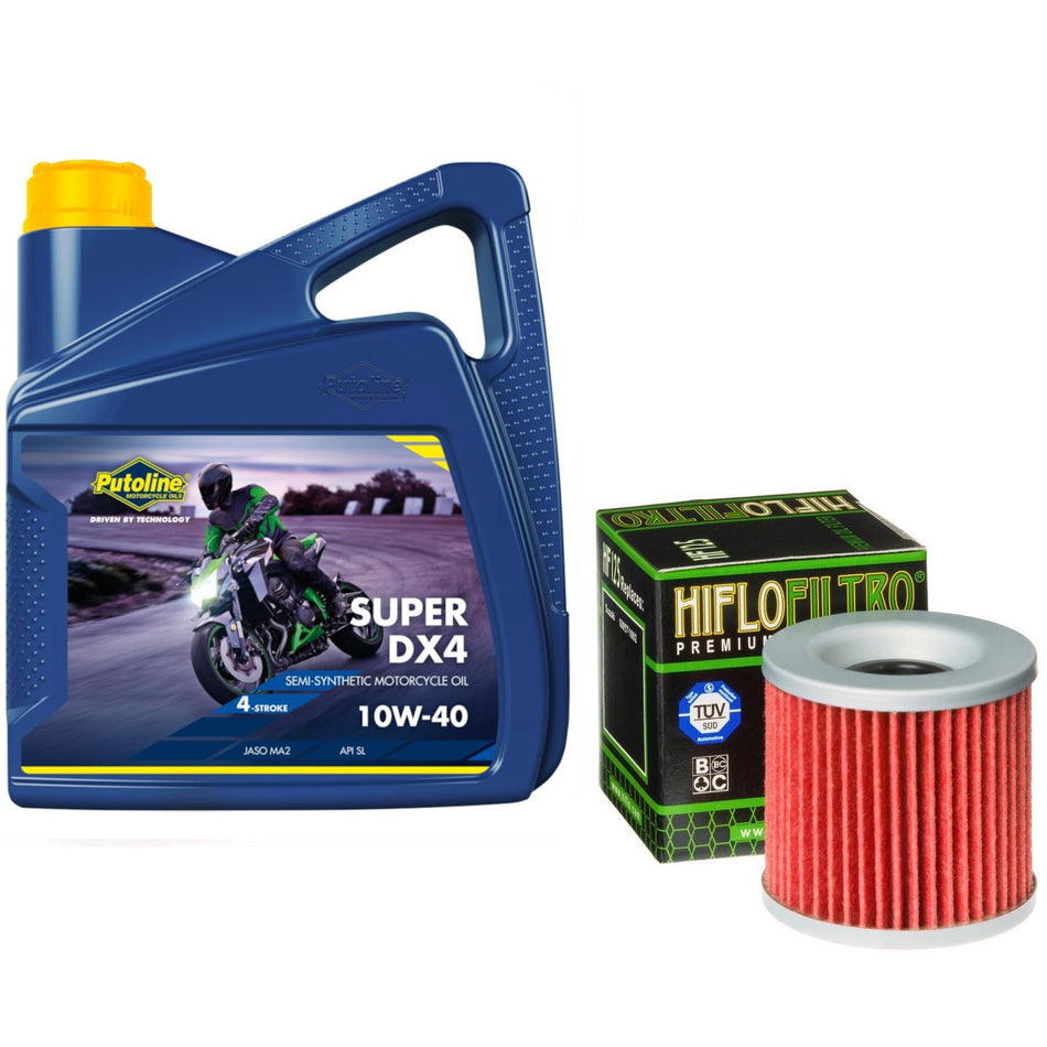 Putoline DX4 10w40 4L Oil & HF125 Oil Filter Kit