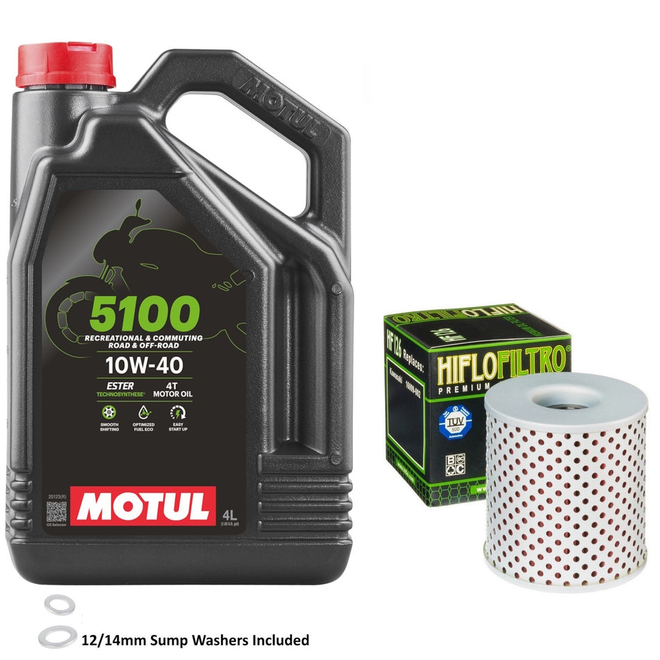 Motul 5100 10w40 4L Oil & HF126 Oil Filter Kit