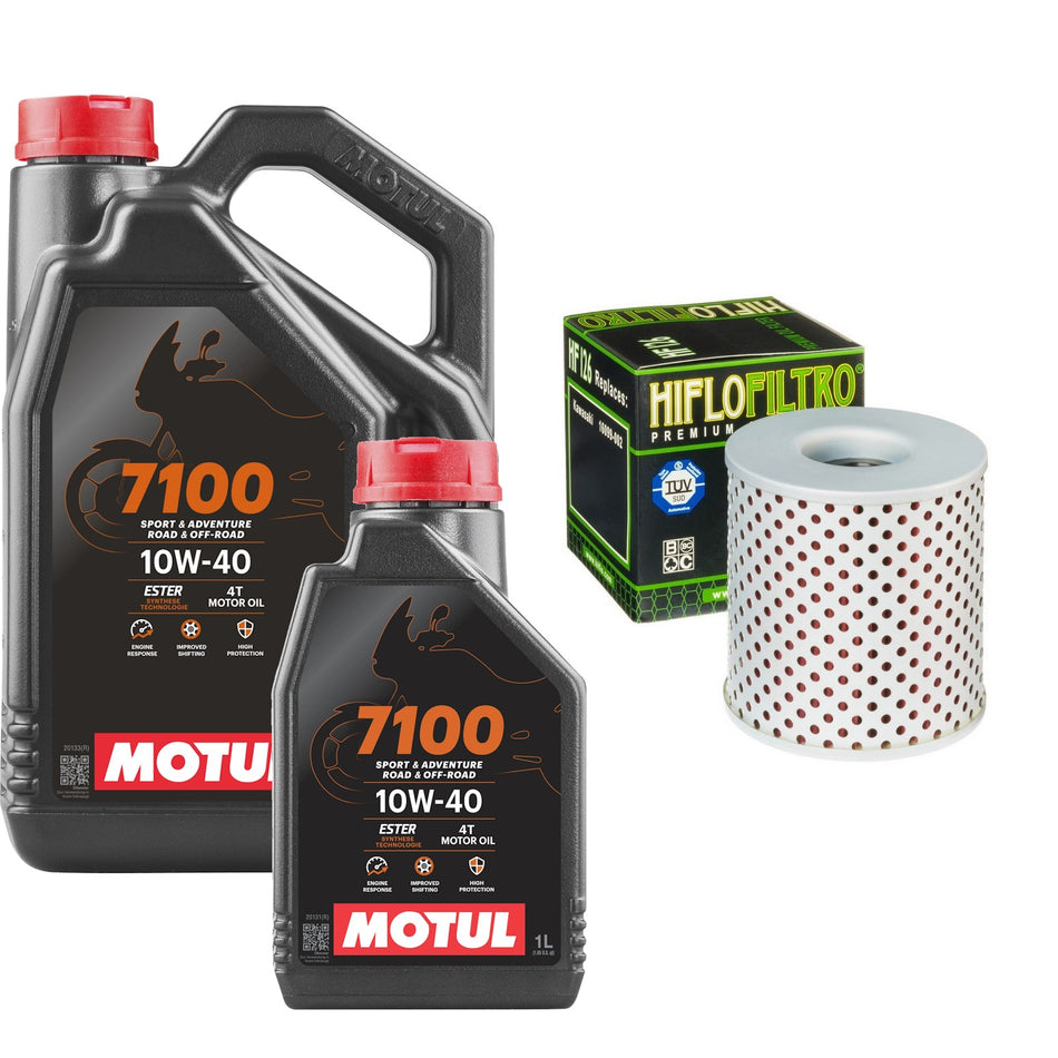 Motul 7100 10w40 5L Oil & HF126 Oil Filter Kit