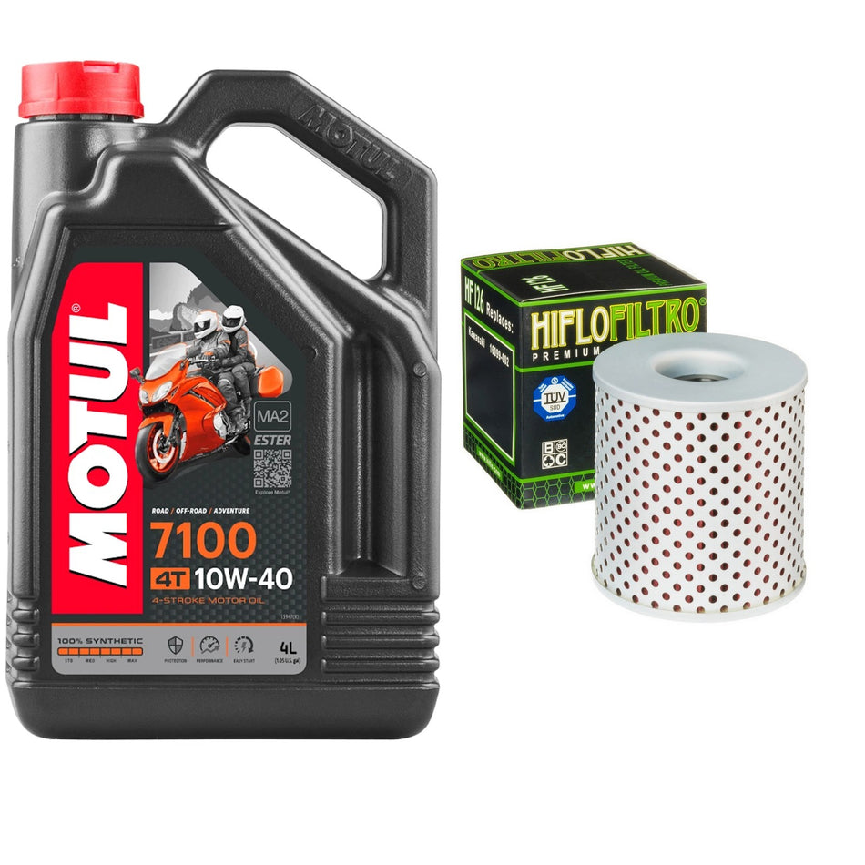 Motul 7100 10w40 4L Oil & HF126 Oil Filter Kit