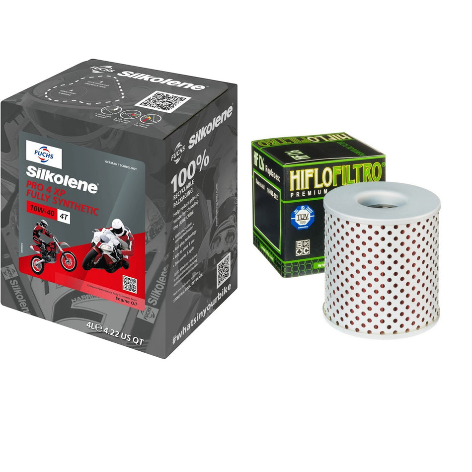 Silkolene Pro 4 10w40 4L Oil & HF126 Oil Filter Kit