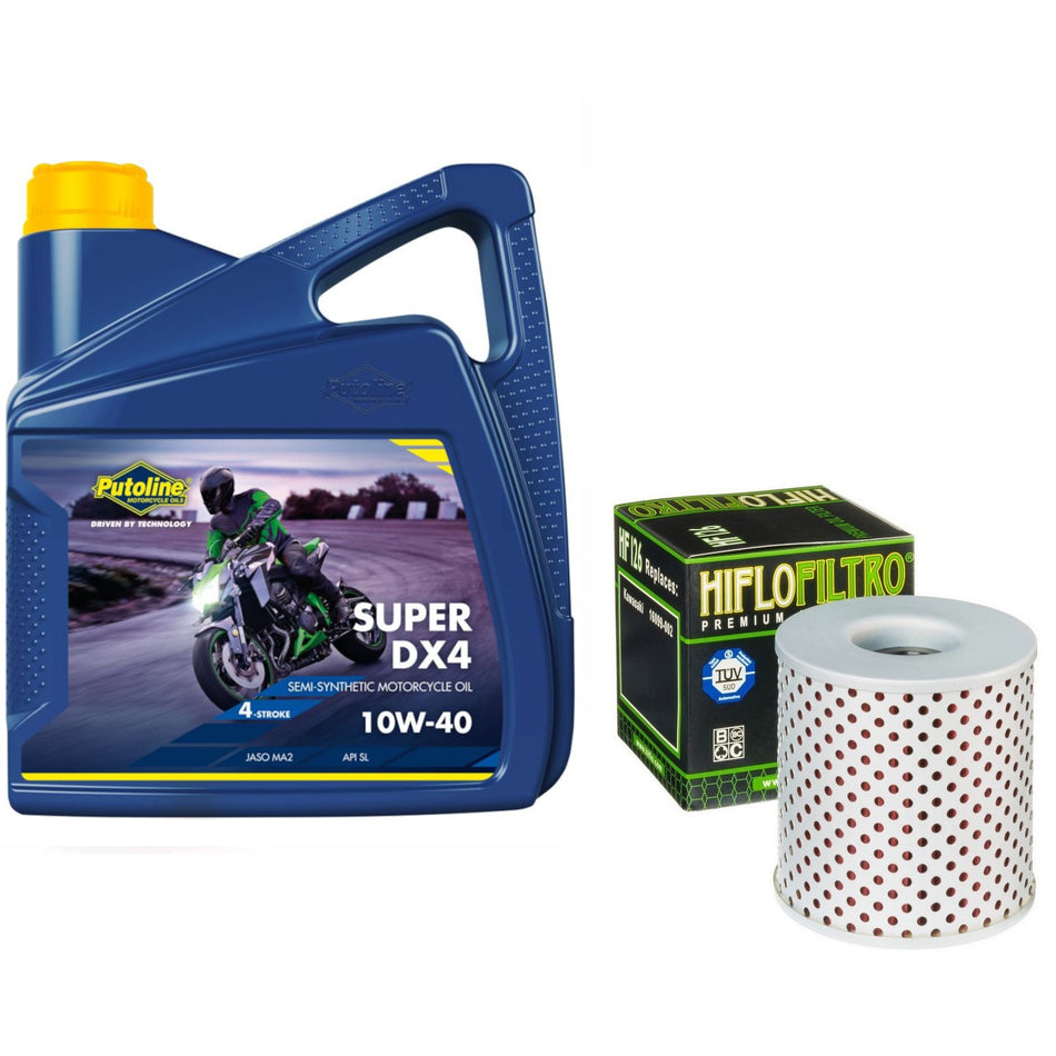 Putoline DX4 10w40 4L Oil & HF126 Oil Filter Kit