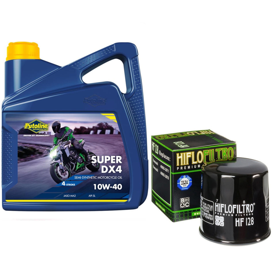 Putoline DX4 10w40 4L Oil & HF128 Oil Filter Kit