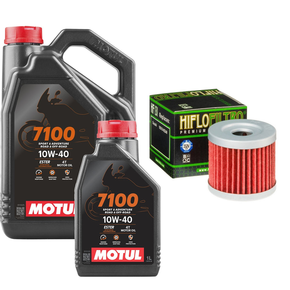 Motul 7100 10w40 5L Oil & HF131 Oil Filter Kit