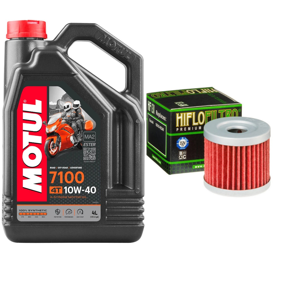 Motul 7100 10w40 4L Oil & HF131 Oil Filter Kit