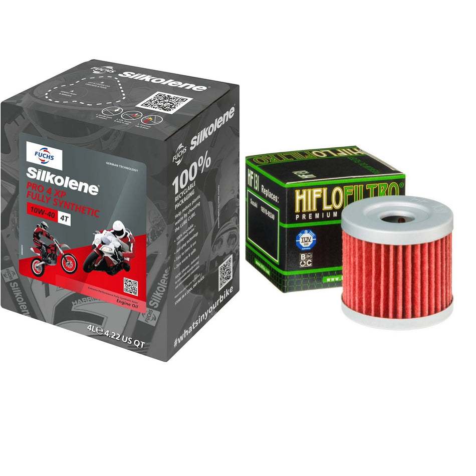 Silkolene Pro 4 10w40 4L Oil & HF131 Oil Filter Kit