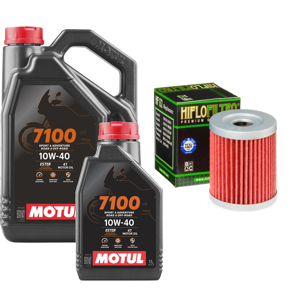 Motul 7100 10w40 5L Oil & HF132 Oil Filter Kit