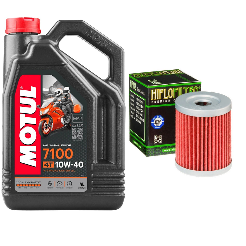 Motul 7100 10w40 4L Oil & HF132 Oil Filter Kit