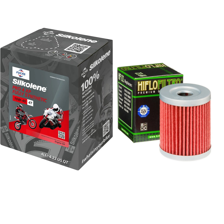 Silkolene Pro 4 10w40 4L Oil & HF132 Oil Filter Kit