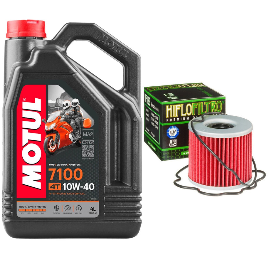 Motul 7100 10w40 4L Oil & HF133 Oil Filter Kit