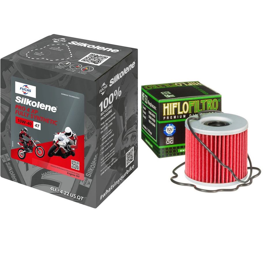 Silkolene Pro 4 10w40 4L Oil & HF133 Oil Filter Kit