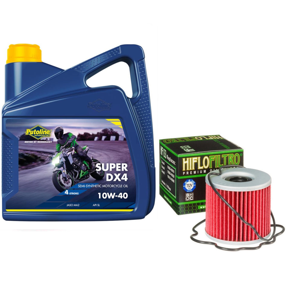 Putoline DX4 10w40 4L Oil & HF133 Oil Filter Kit