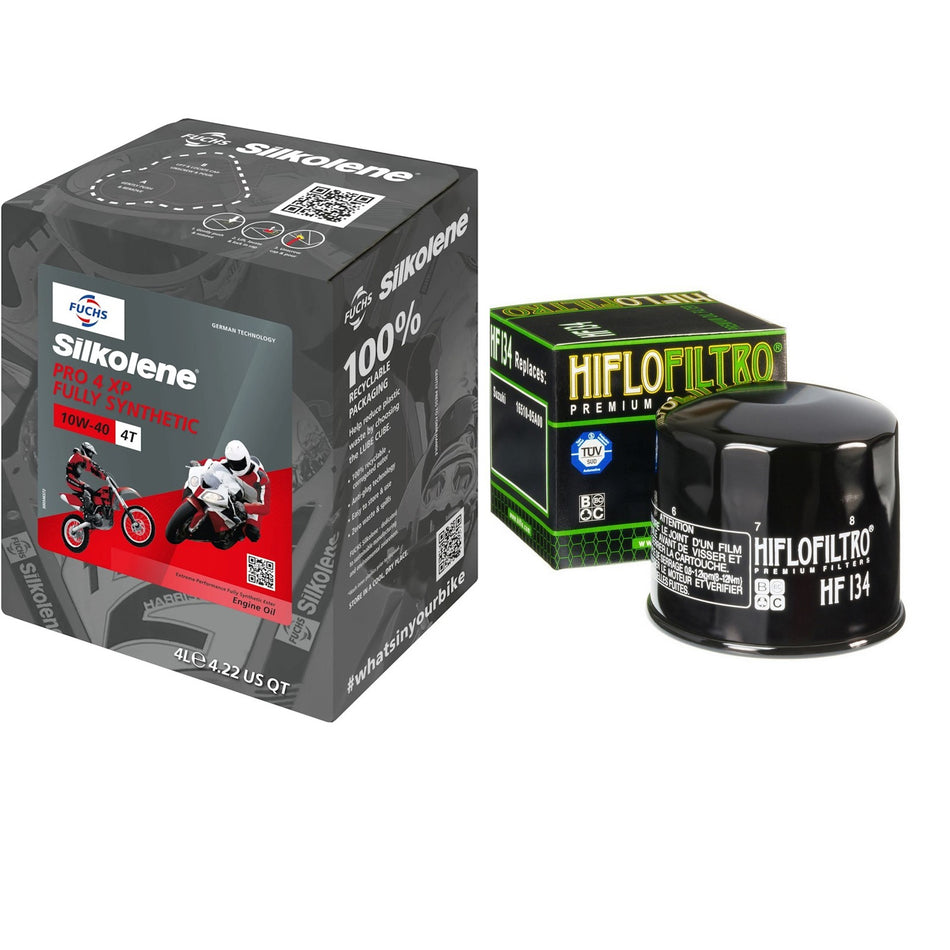 Silkolene Pro 4 10w40 4L Oil & HF134 Oil Filter Kit