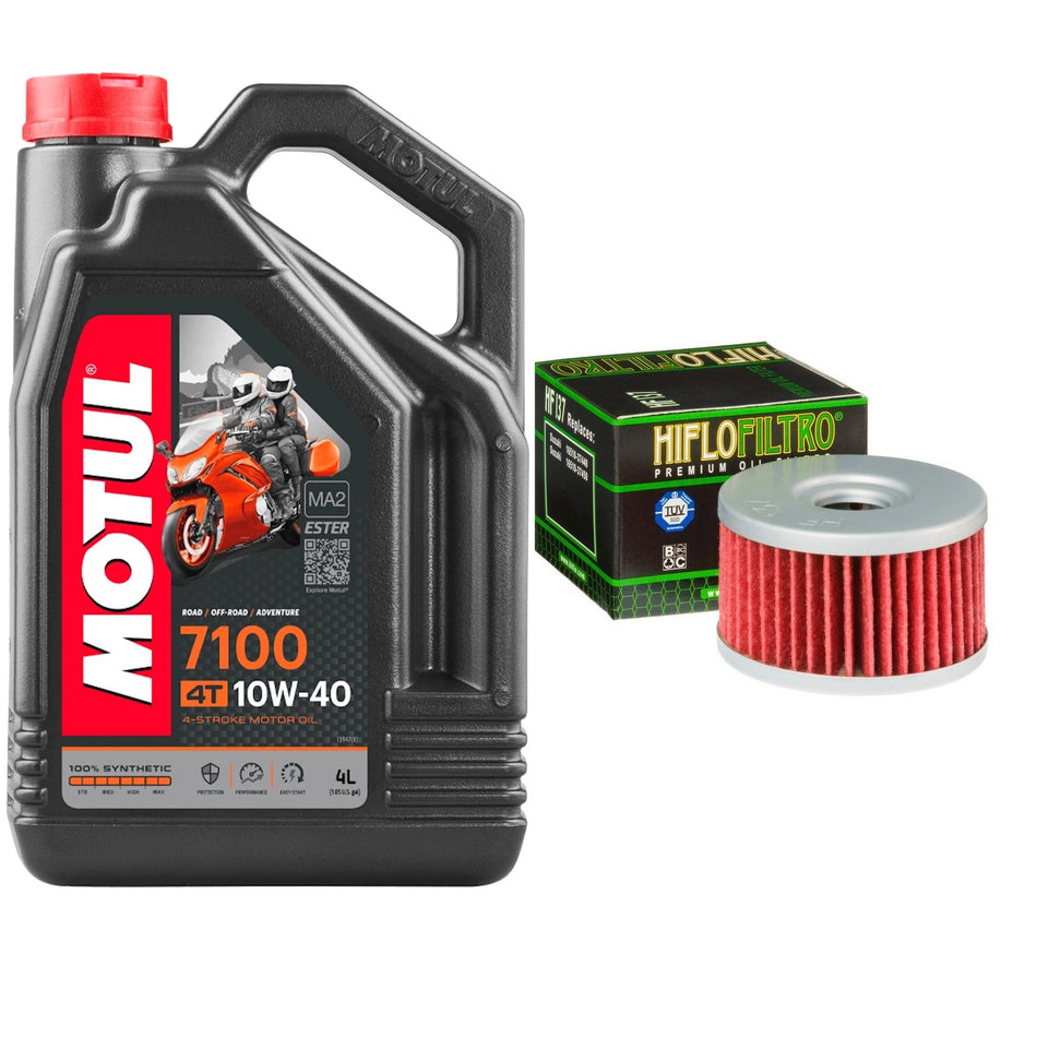 Motul 7100 10w40 4L Oil & HF137 Oil Filter Kit