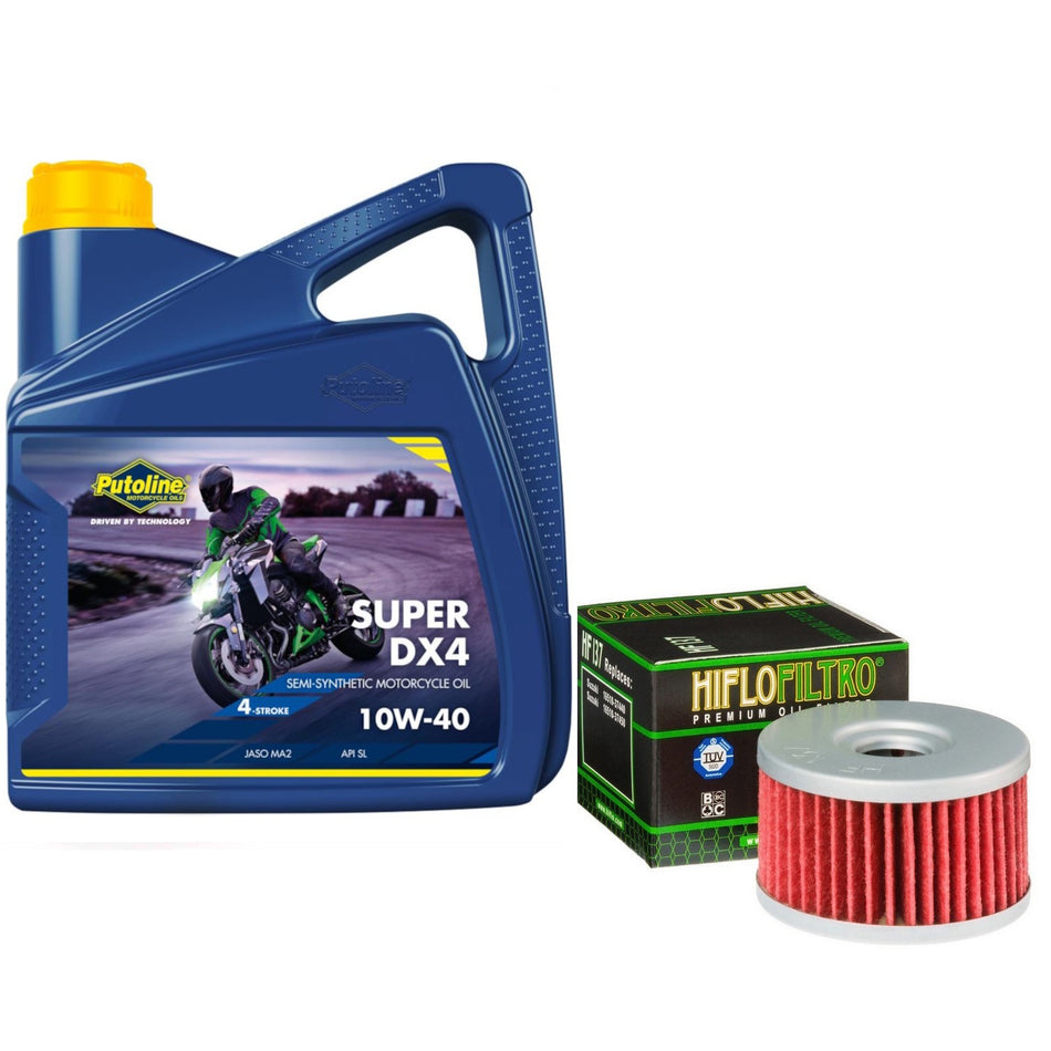 Putoline DX4 10w40 4L Oil & HF137 Oil Filter Kit