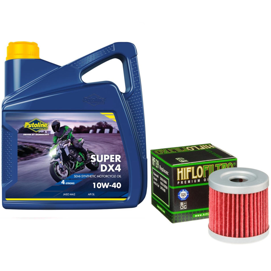 Putoline DX4 10w40 4L Oil & HF139 Oil Filter Kit