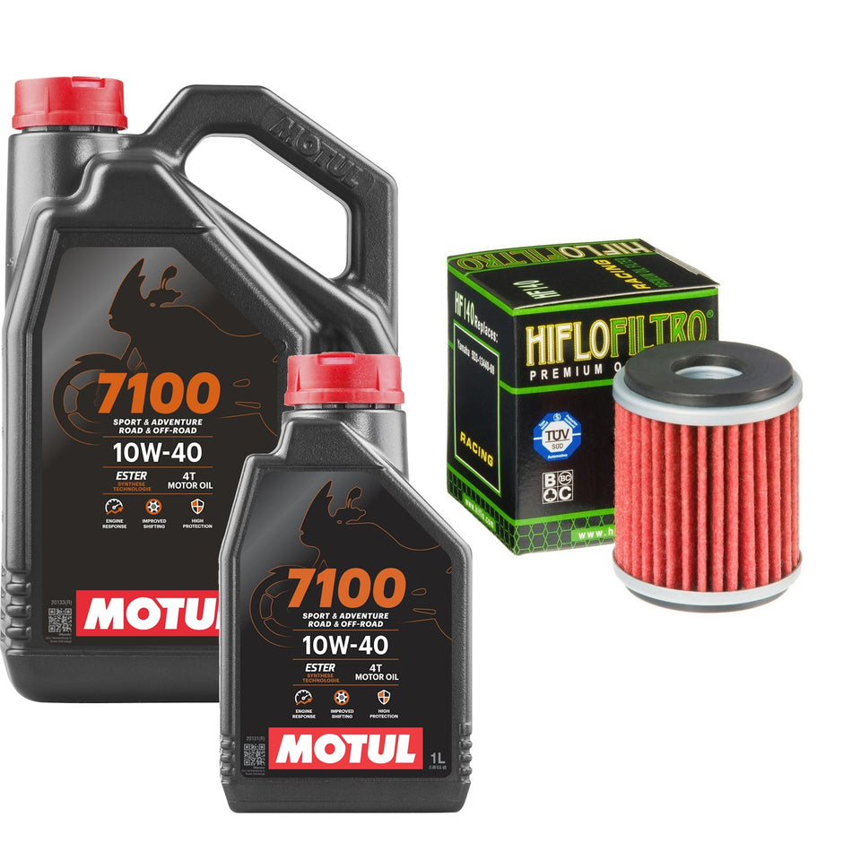 Motul 7100 10w40 5L Oil & HF140 Oil Filter Kit