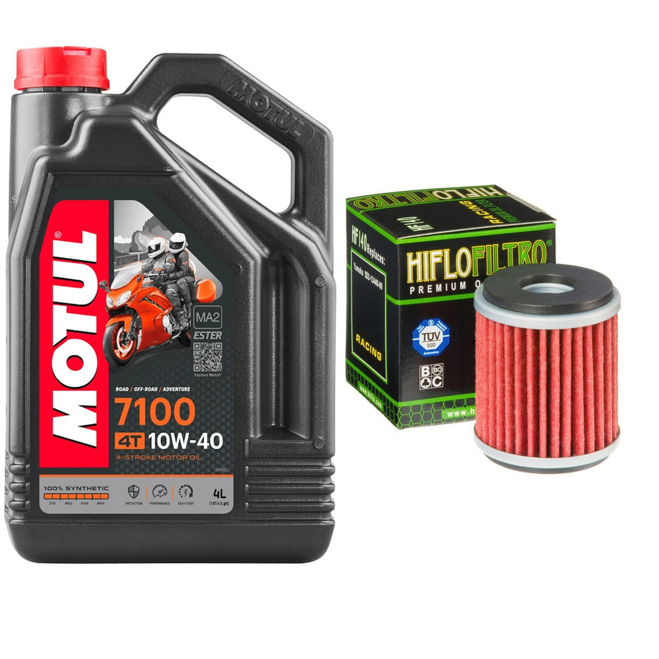 Motul 7100 10w40 4L Oil & HF140 Oil Filter Kit