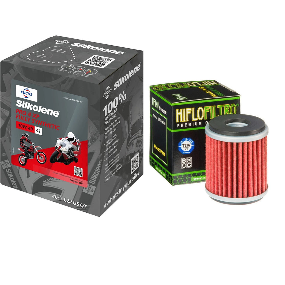 Silkolene Pro 4 10w40 4L Oil & HF140 Oil Filter Kit