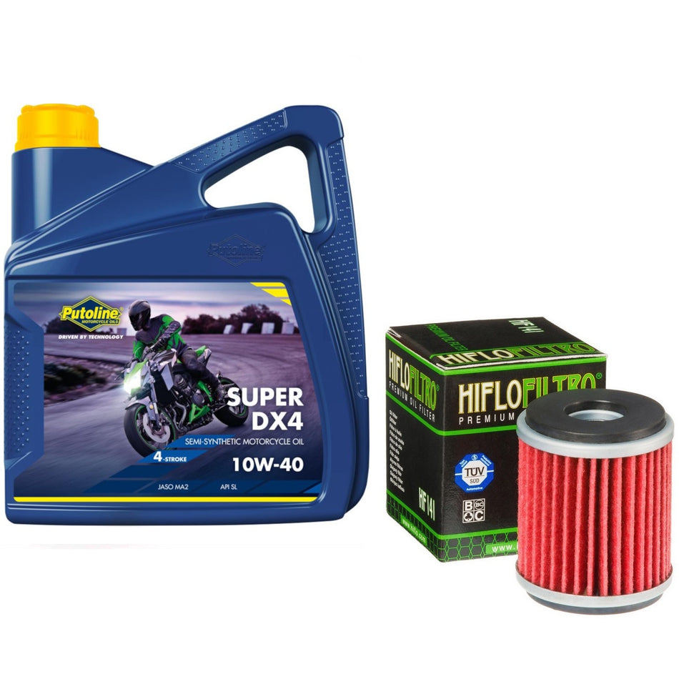 Putoline DX4 10w40 4L Oil & HF141 Oil Filter Kit