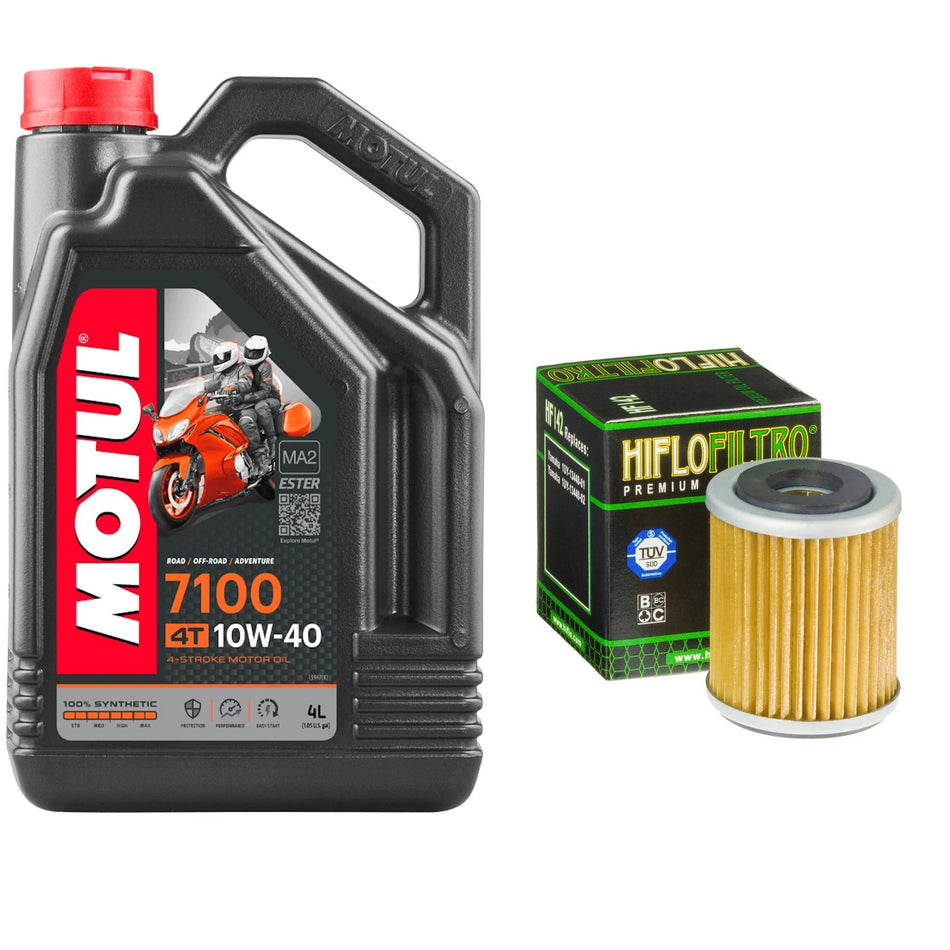 Motul 7100 10w40 4L Oil & HF142 Oil Filter Kit