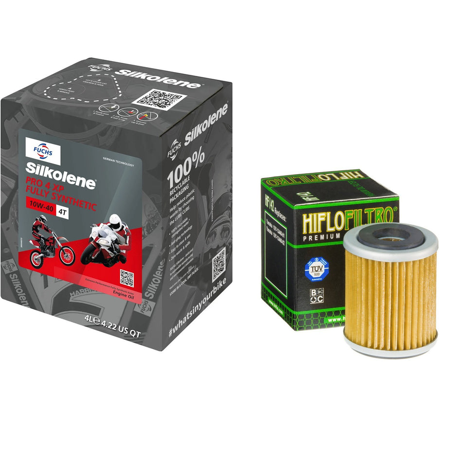 Silkolene Pro 4 10w40 4L Oil & HF142 Oil Filter Kit