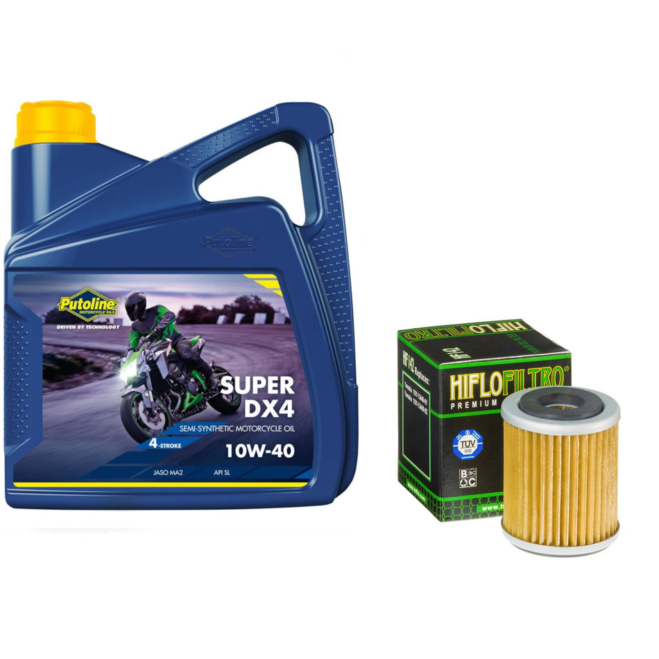 Putoline DX4 10w40 4L Oil & HF142 Oil Filter Kit