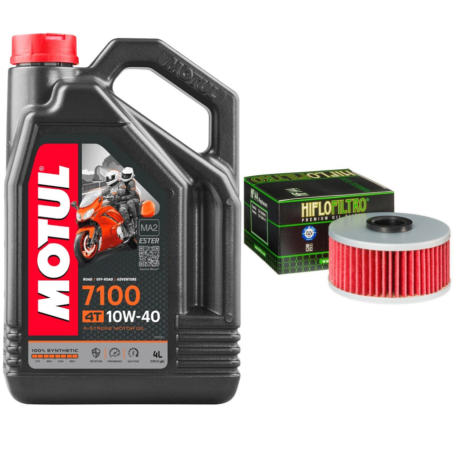 Motul 7100 10w40 4L Oil & HF144 Oil Filter Kit