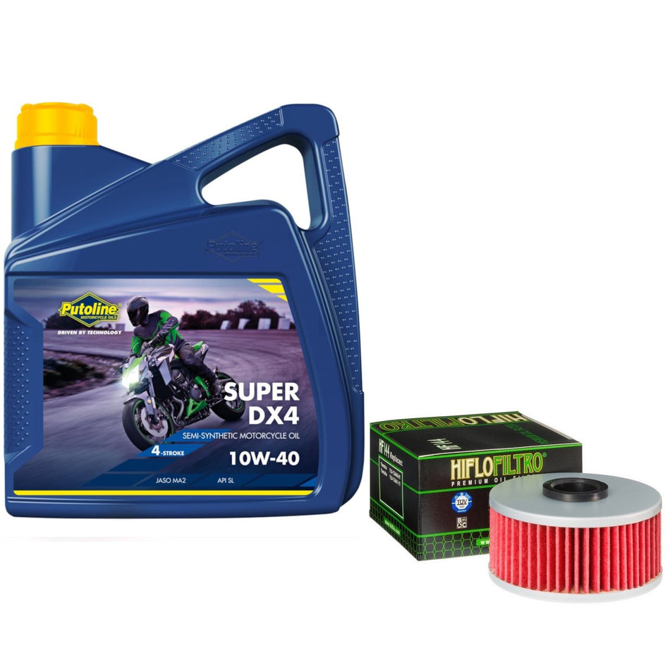 Putoline DX4 10w40 4L Oil & HF144 Oil Filter Kit