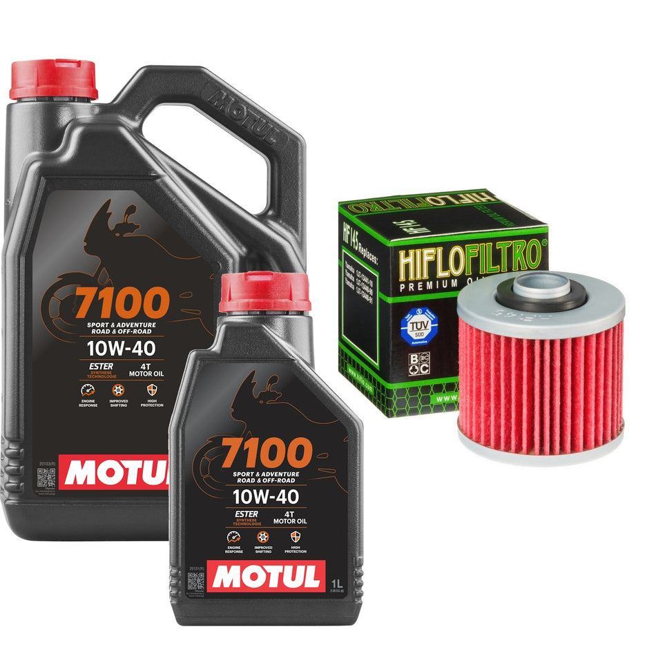 Motul 7100 10w40 5L Oil & HF145 Oil Filter Kit
