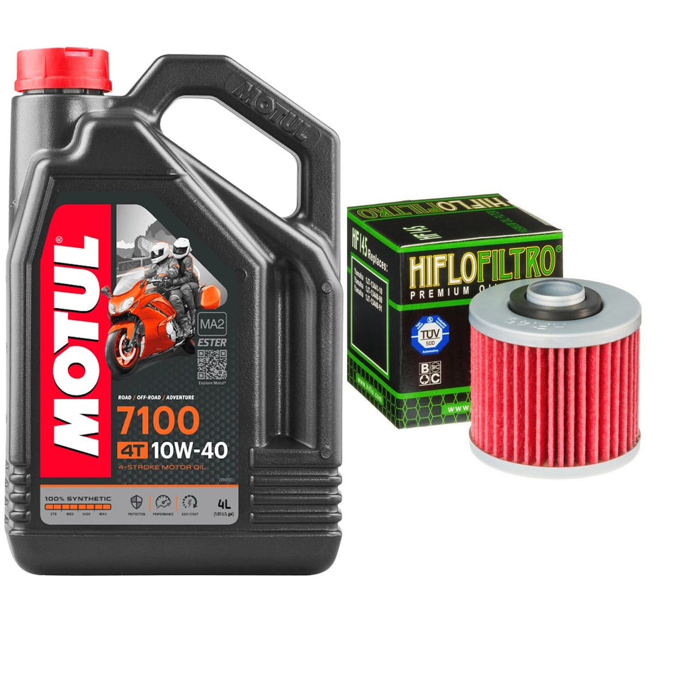 Motul 7100 10w40 4L Oil & HF145 Oil Filter Kit