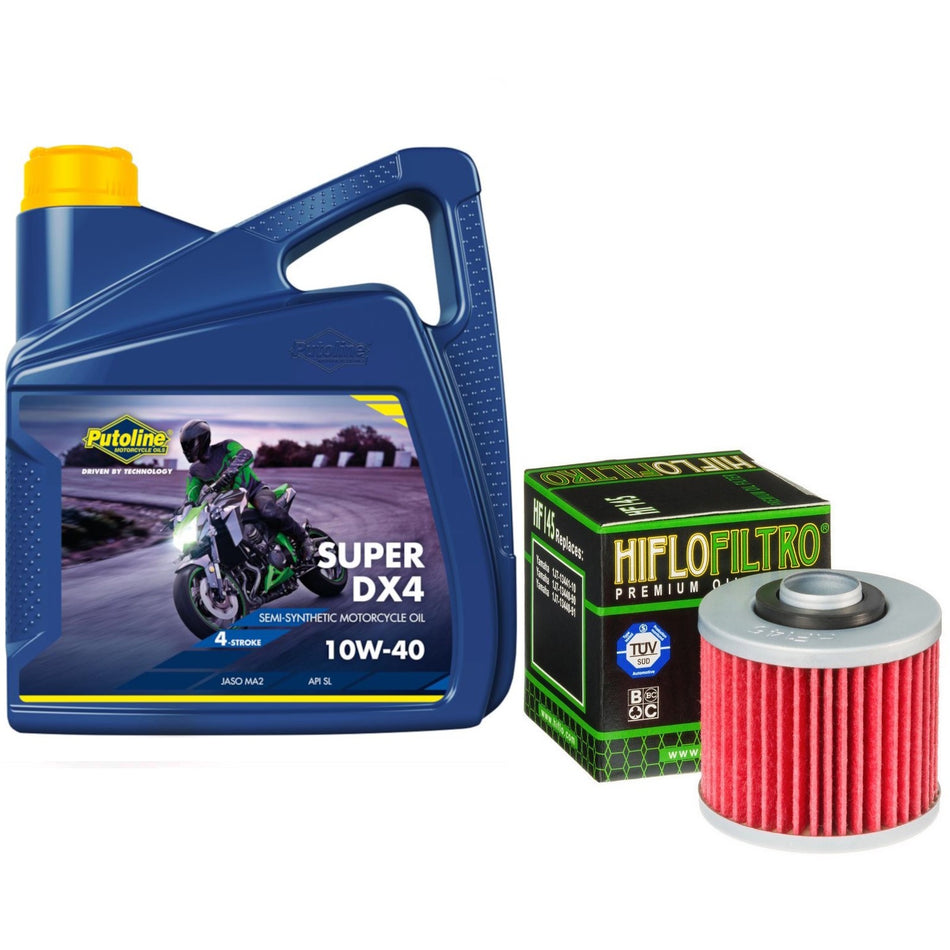 Putoline DX4 10w40 4L Oil & HF145 Oil Filter Kit