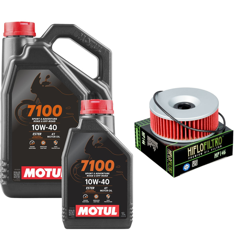 Motul 7100 10w40 5L Oil & HF146 Oil Filter Kit