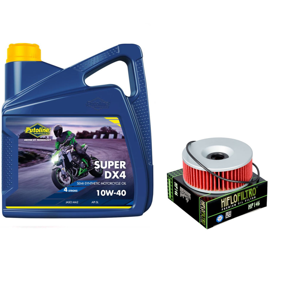Putoline DX4 10w40 4L Oil & HF146 Oil Filter Kit