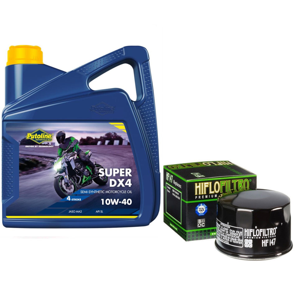 Putoline DX4 10w40 4L Oil & HF147 Oil Filter Kit
