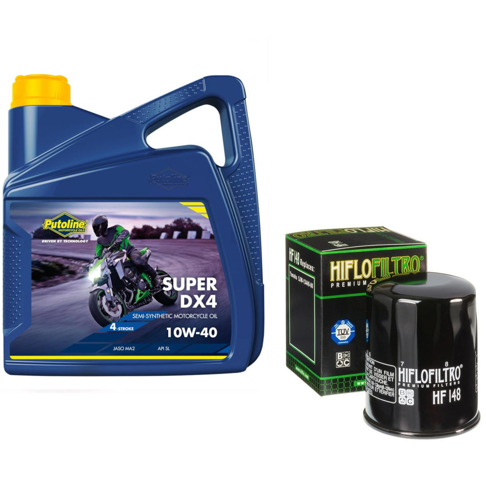 Putoline DX4 10w40 4L Oil & HF148 Oil Filter Kit