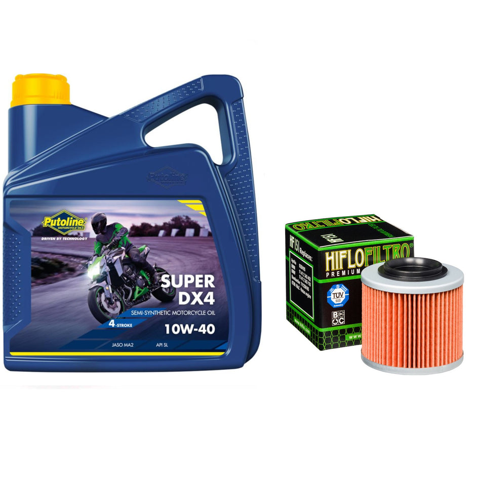Putoline DX4 10w40 4L Oil & HF151 Oil Filter Kit