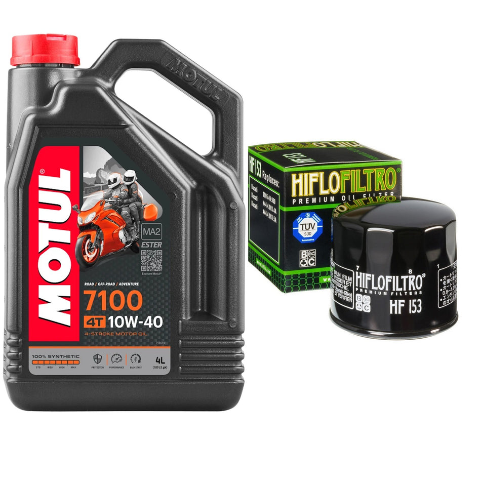 Motul 7100 10w40 4L Oil & HF153 Oil Filter Kit