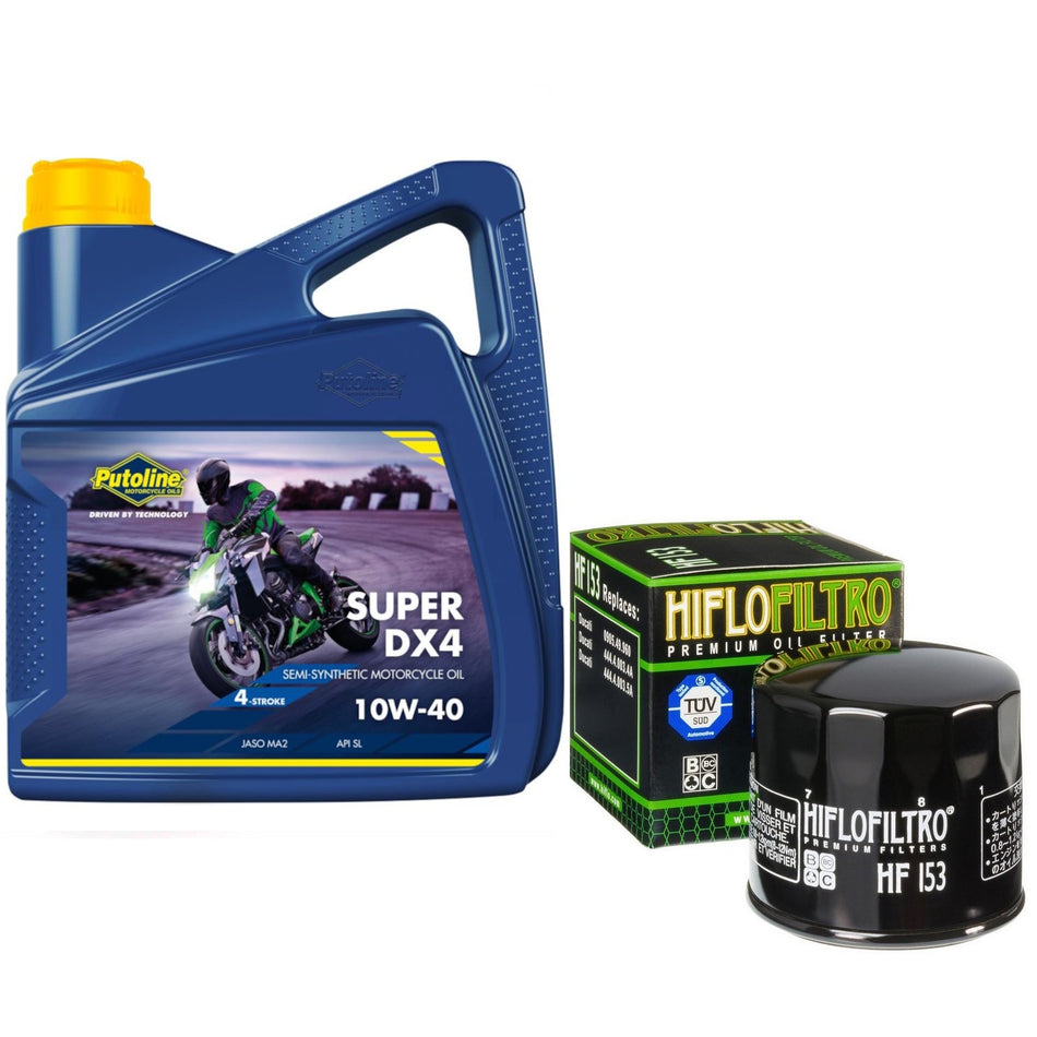 Putoline DX4 10w40 4L Oil & HF153 Oil Filter Kit