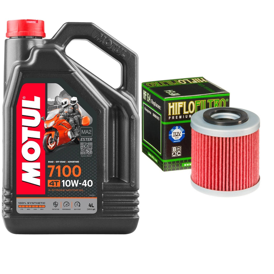 Motul 7100 10w40 4L Oil & HF154 Oil Filter Kit