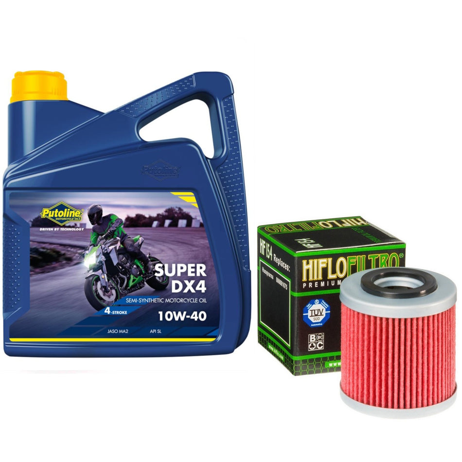 Putoline DX4 10w40 4L Oil & HF154 Oil Filter Kit