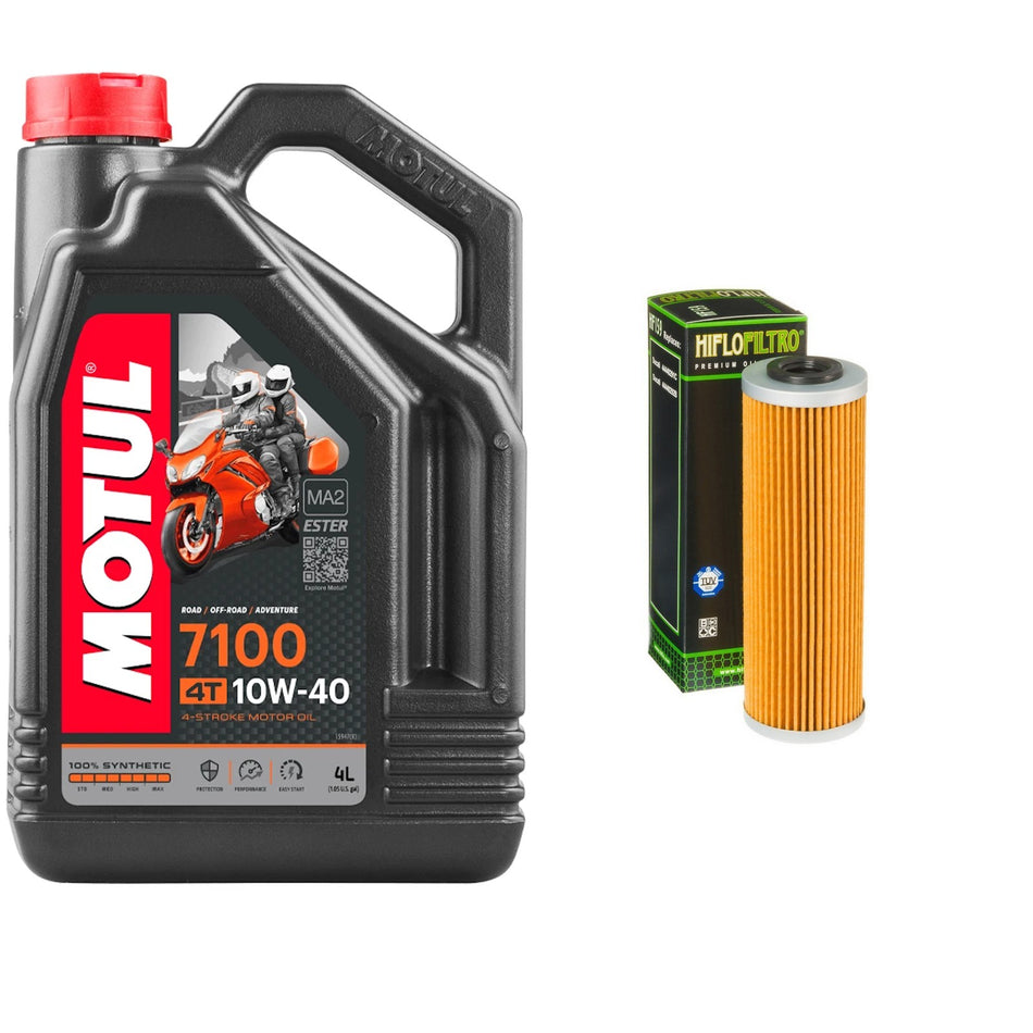 Motul 7100 10w40 4L Oil & HF159 Oil Filter Kit