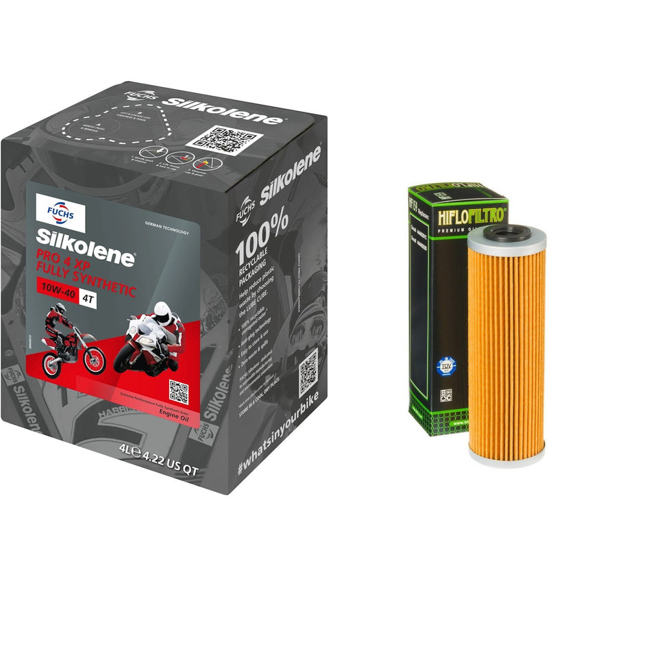 Silkolene Pro 4 10w40 4L Oil & HF159 Oil Filter Kit