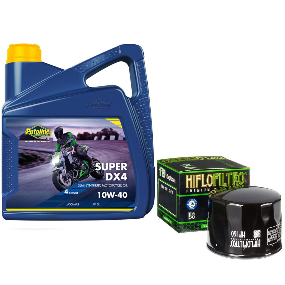 Putoline DX4 10w40 4L Oil & HF160 Oil Filter Kit