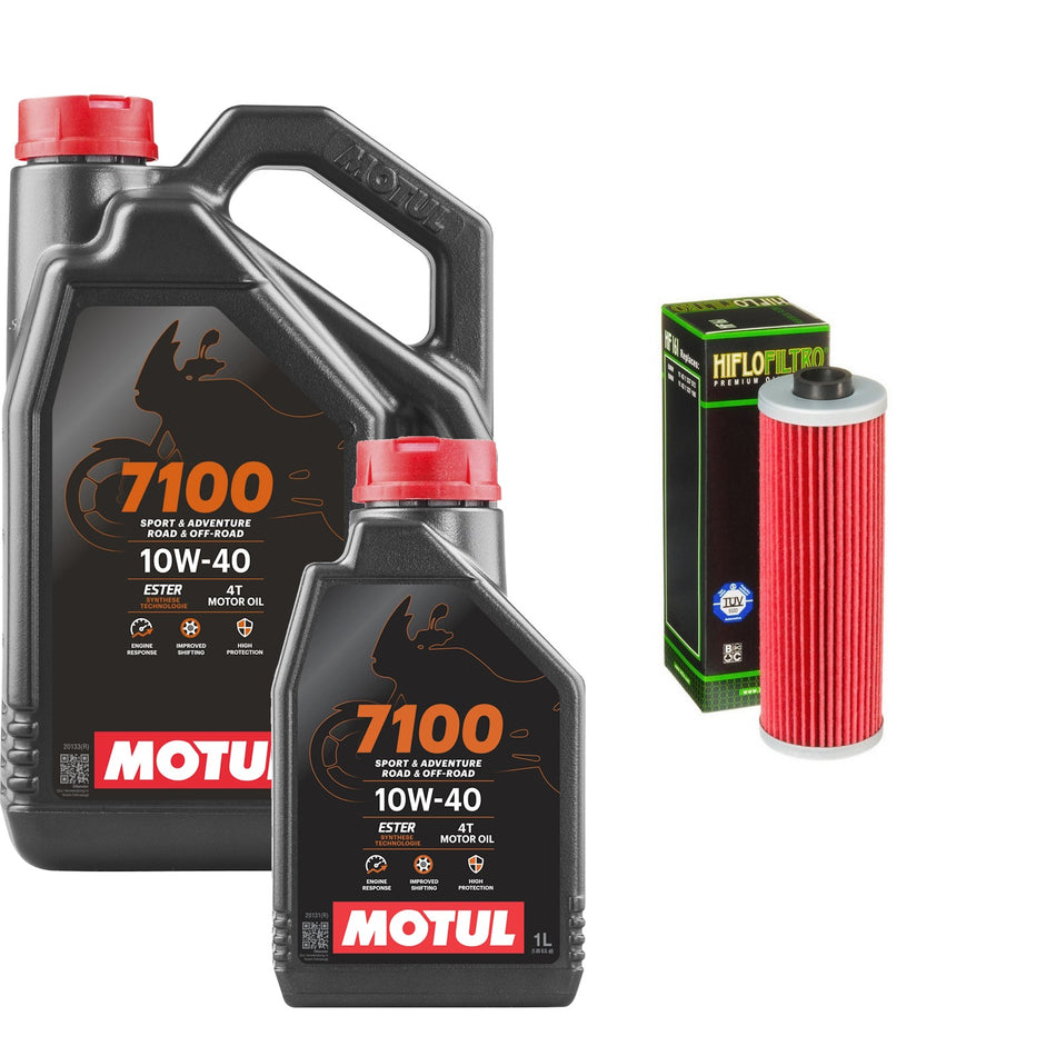 Motul 7100 10w40 5L Oil & HF161 Oil Filter Kit