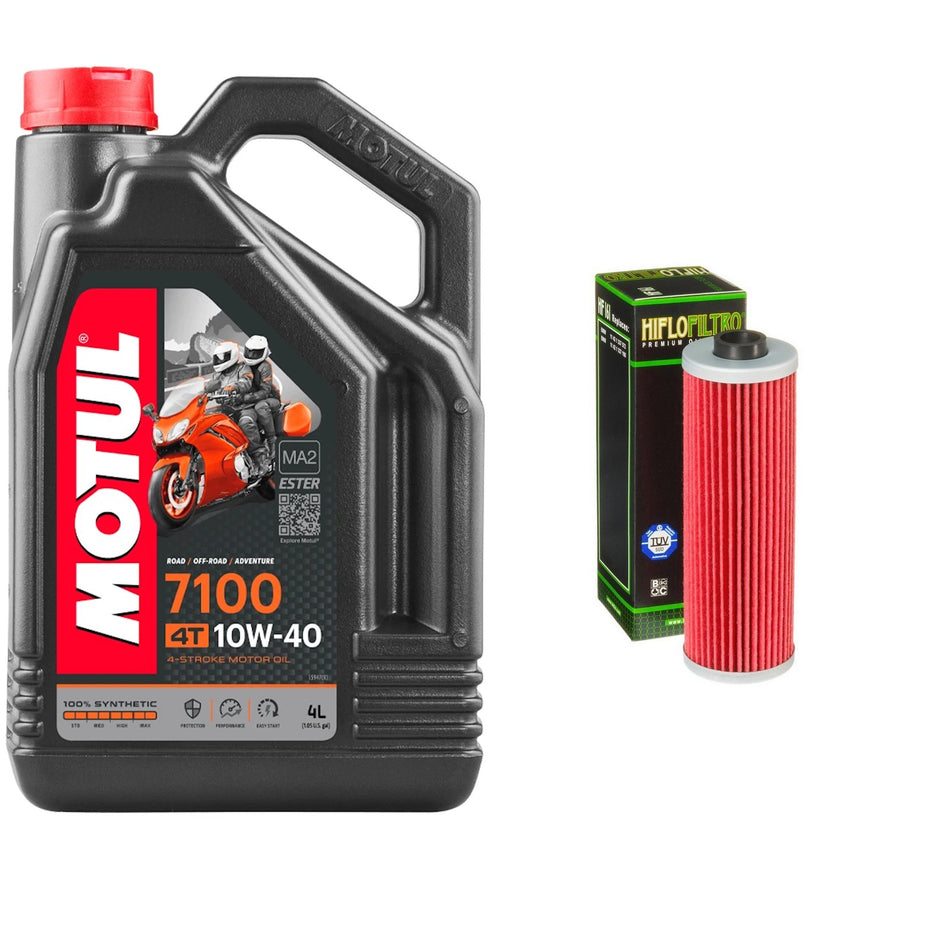 Motul 7100 10w40 4L Oil & HF161 Oil Filter Kit
